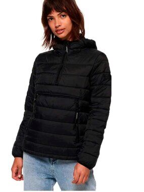 Superdry Fiji Overhead Jacket Puffer in Blackboard